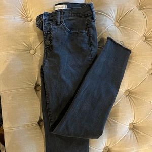 Madewell button fly 9” high rise skinny jeans